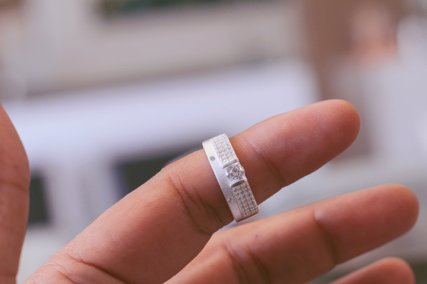 Silver men's ring