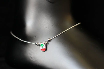 silver anklets for women