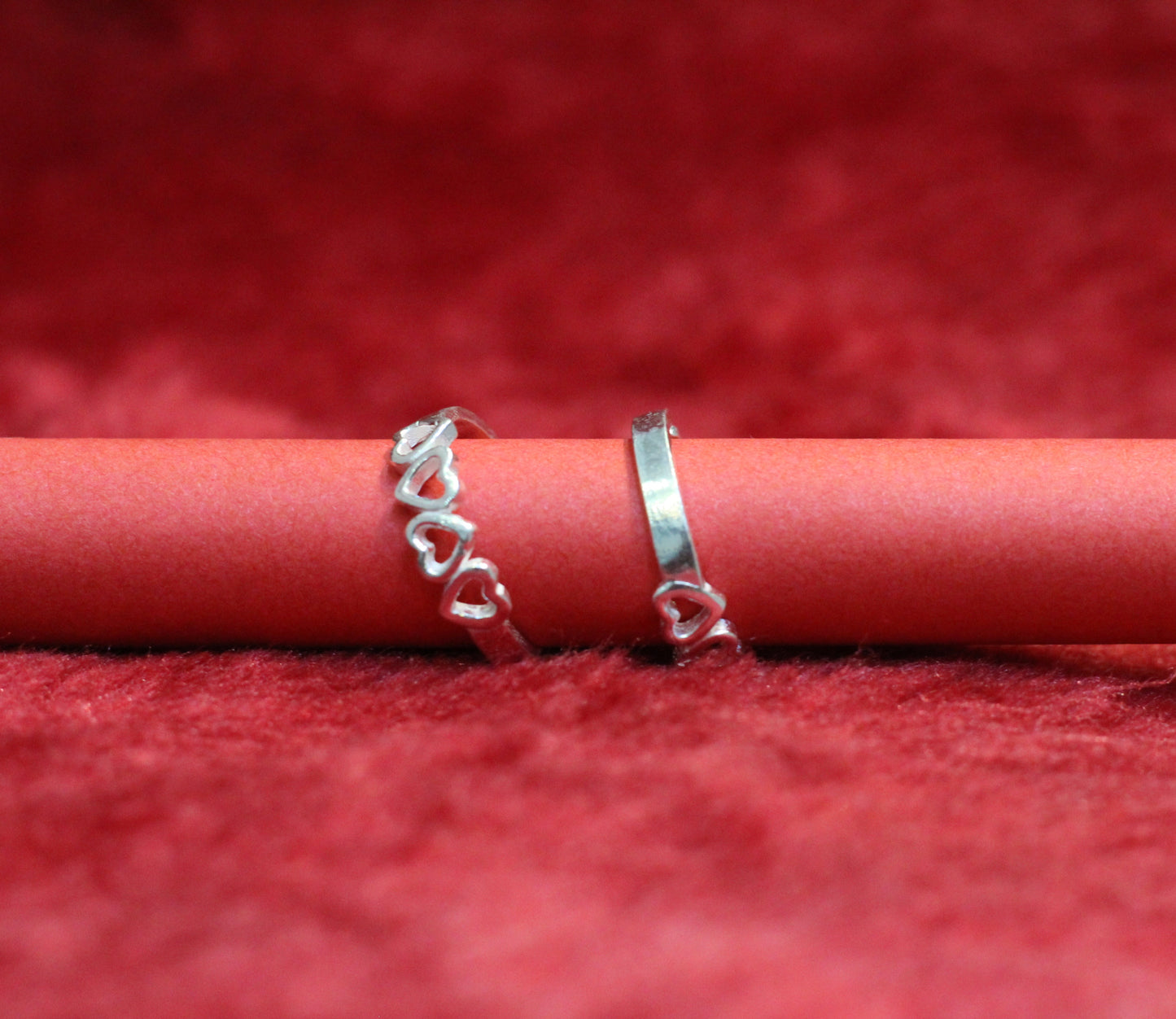 Traditional heart shape Silver Bichiya for Women | italian 925 silver Toe Rings | Adjustable Fit | Everyday Wear