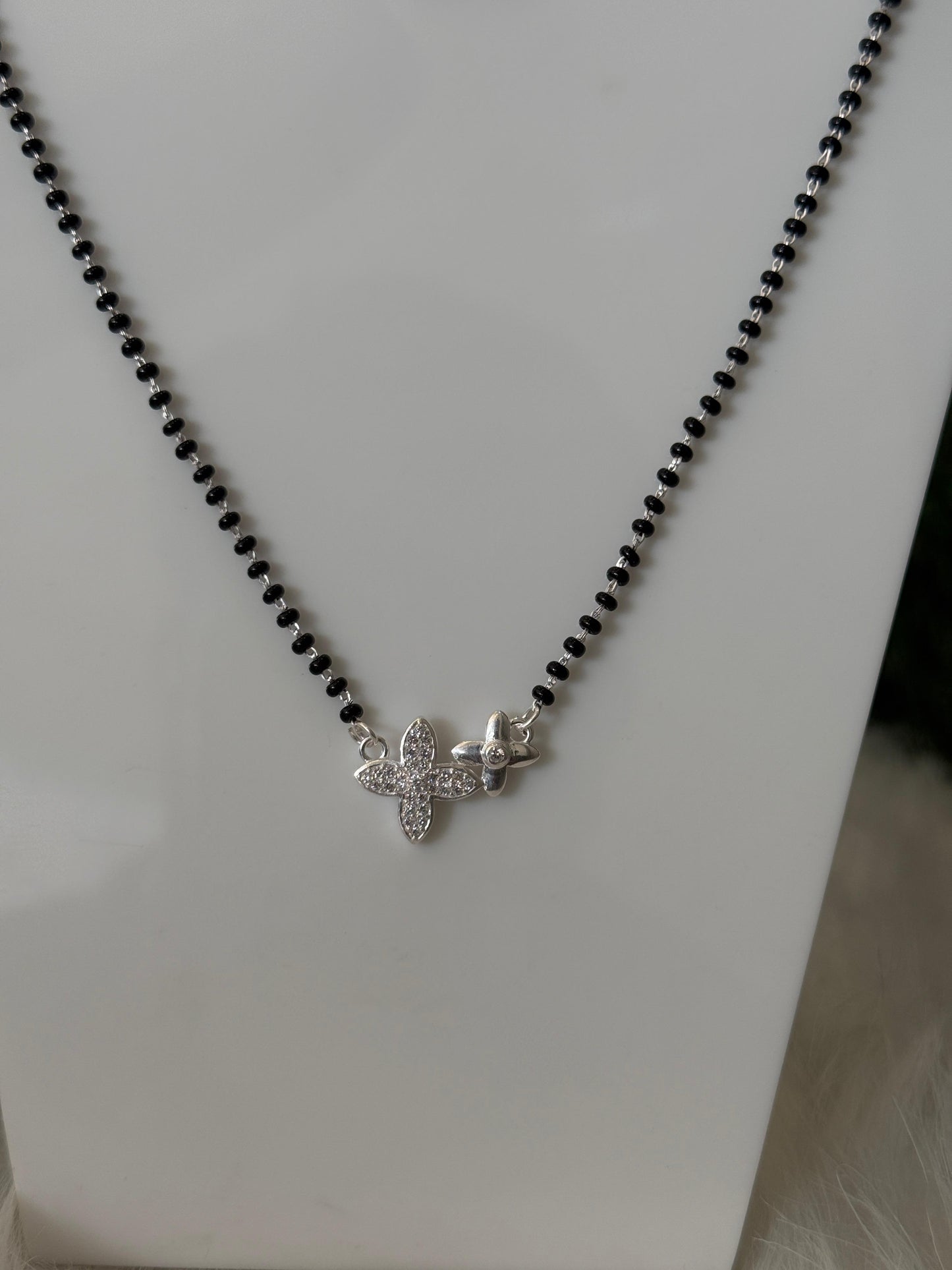 Traditional Silver Mangalsutra with Stylish Pendant