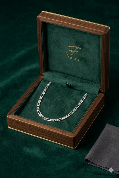 Silver thin figaro Chain – Premium Shine & Comfortable Fit