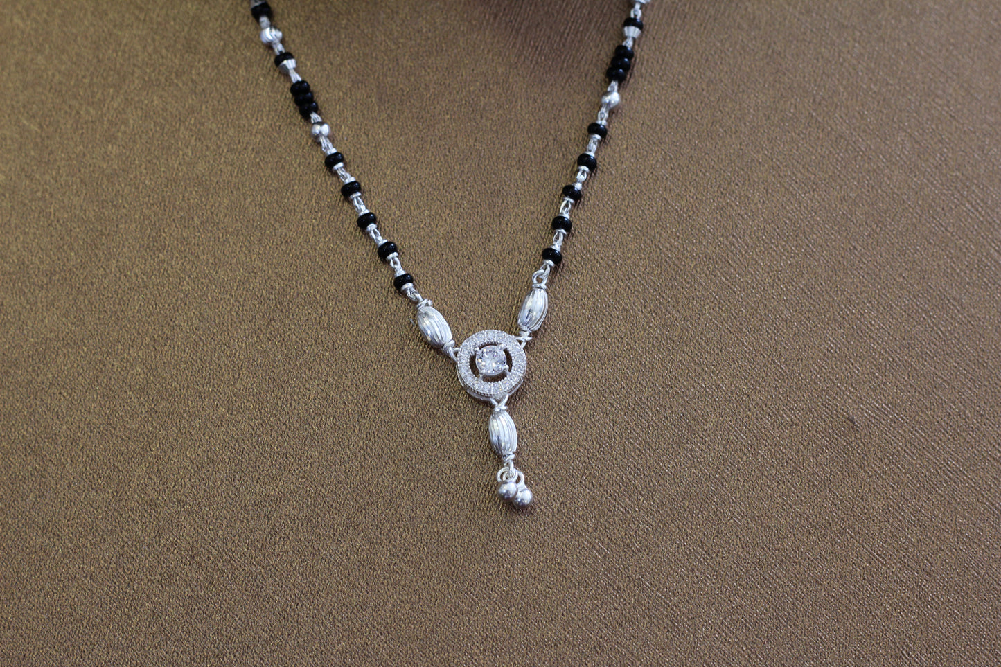 Silver short mangalsutra