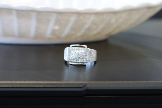 Silver men's ring
