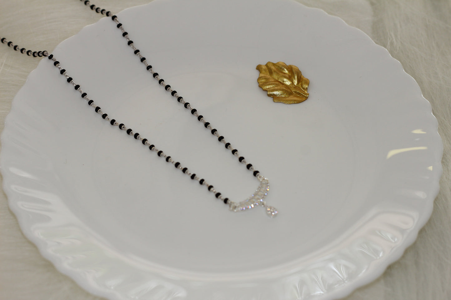 Silver short mangalsutra