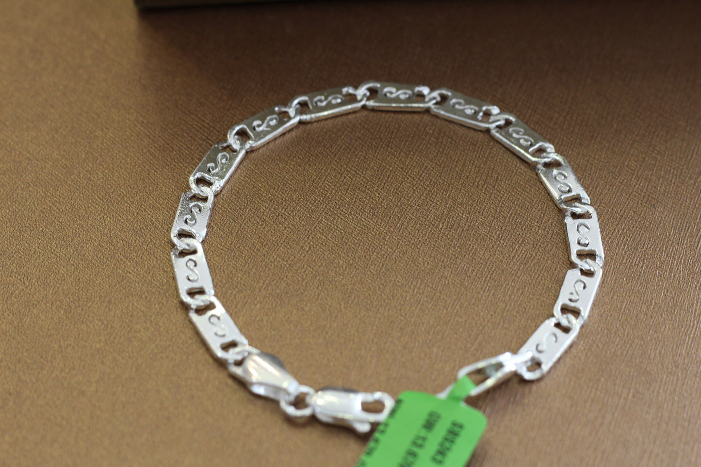 Pure Silver navabi Bracelet for Men | Flexible navabi Pattern | Elegant Casual & Party Wear