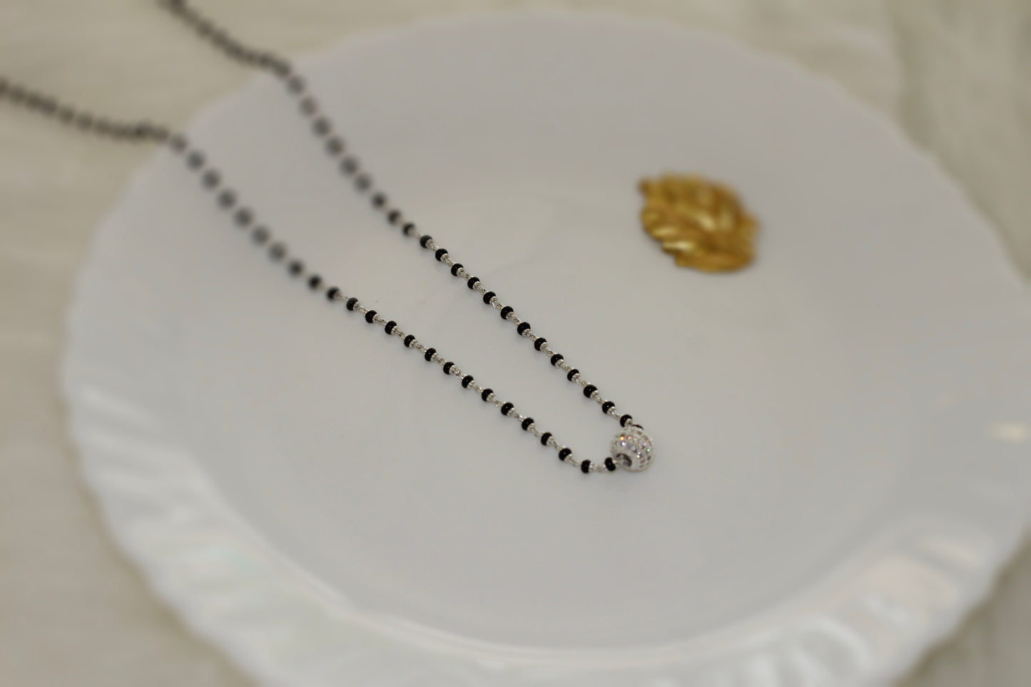 Silver short mangalsutra