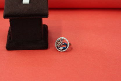 Elegant peacock design 925 Silver Finger Ring for Women | Diamond-Like CZ Sparkle