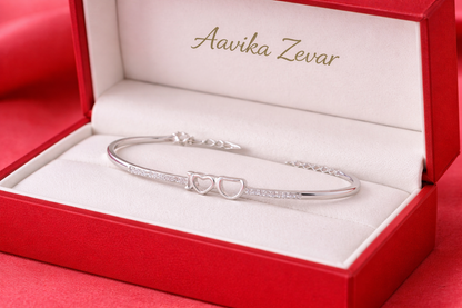 Silver i love you Kada Bracelet