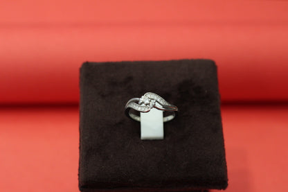 Premium Sterling Silver Ring for Girls | Modern Solitaire Look