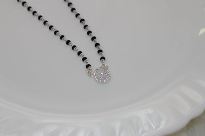 Silver short mangalsutra
