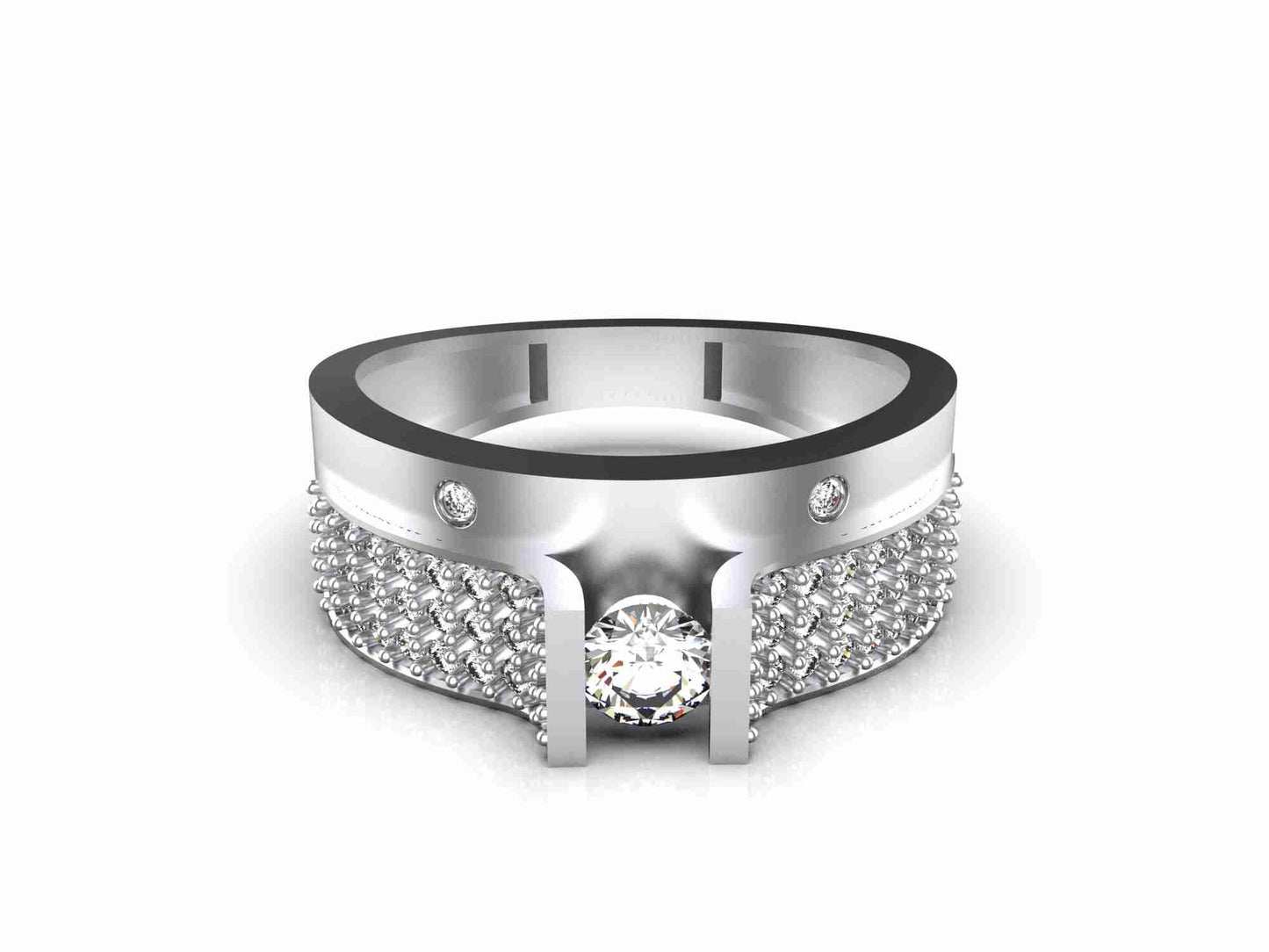 Silver men's ring