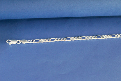 Silver Men’s Bracelet | Stylish Figaro Chain Bracelet for Men | Classic Daily Wear Silver Kada Bracelet