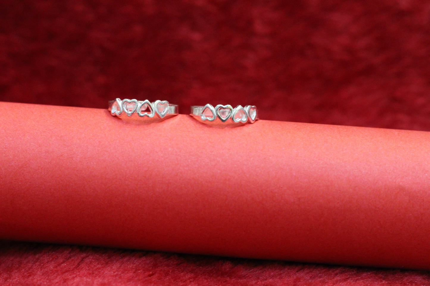 Traditional heart shape Silver Bichiya for Women | italian 925 silver Toe Rings | Adjustable Fit | Everyday Wear