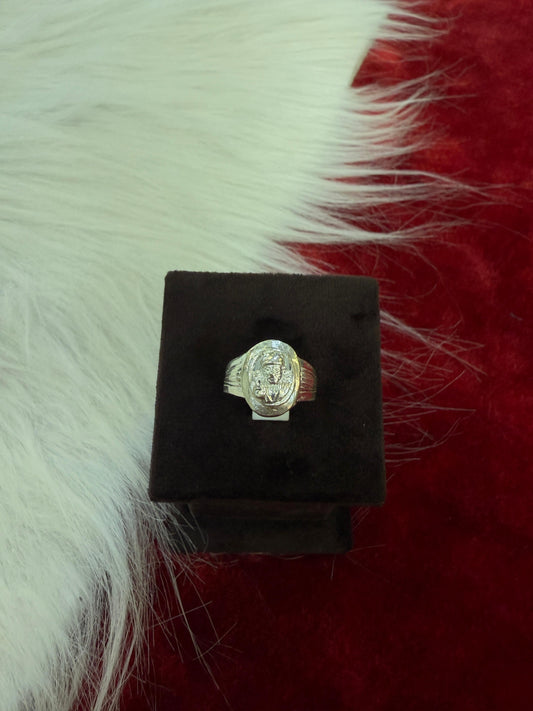 Silver sai baba Ring – Spiritual Statement Ring for Men