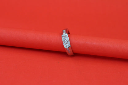 Premium Italian Silver Men’s Ring with Textured Square Face