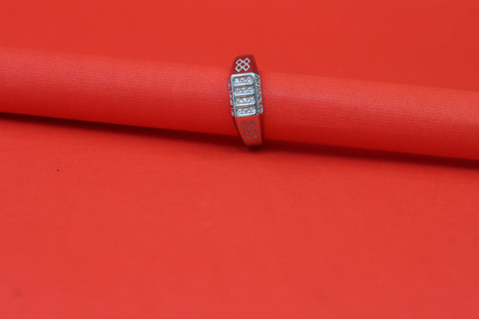 Luxury Italian Silver Men’s Ring – Bold Rectangular Design