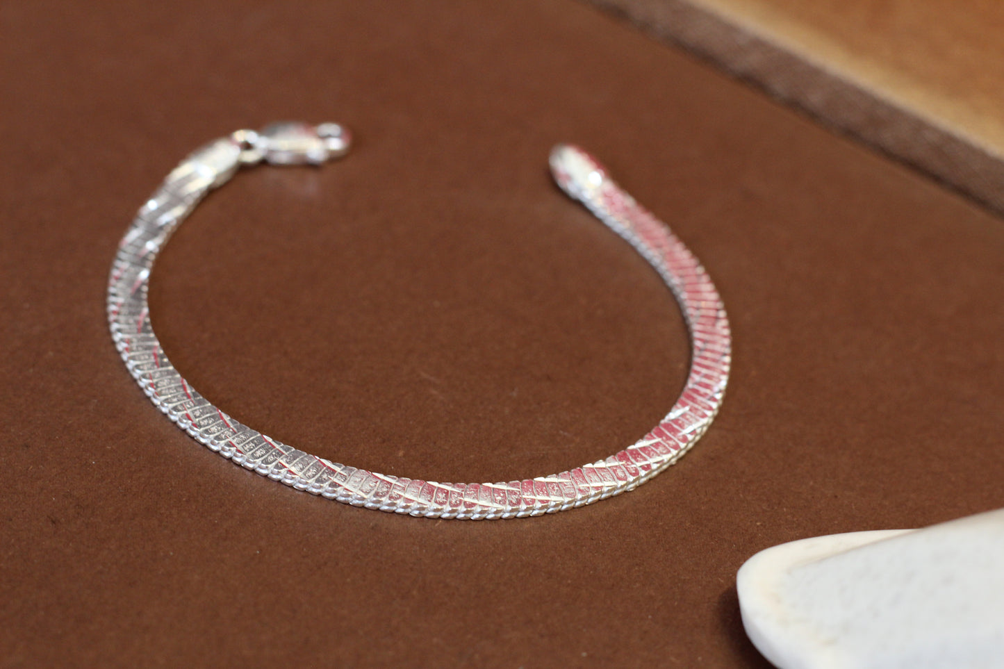 Pure Silver Bracelet for Men | Flexible Snake Pattern | Elegant Casual & Party Wear