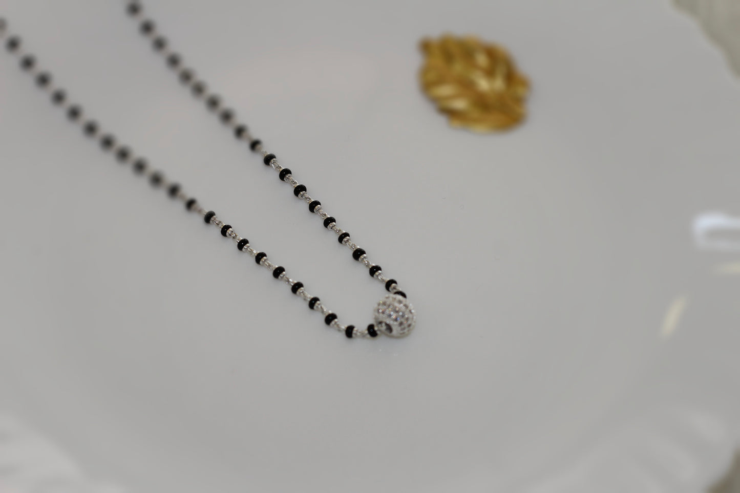 Silver short mangalsutra