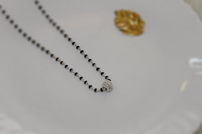 Silver short mangalsutra