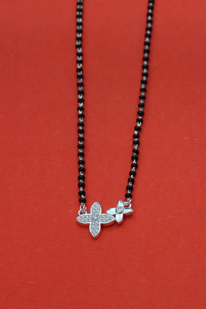 Traditional Silver Mangalsutra with Stylish Pendant