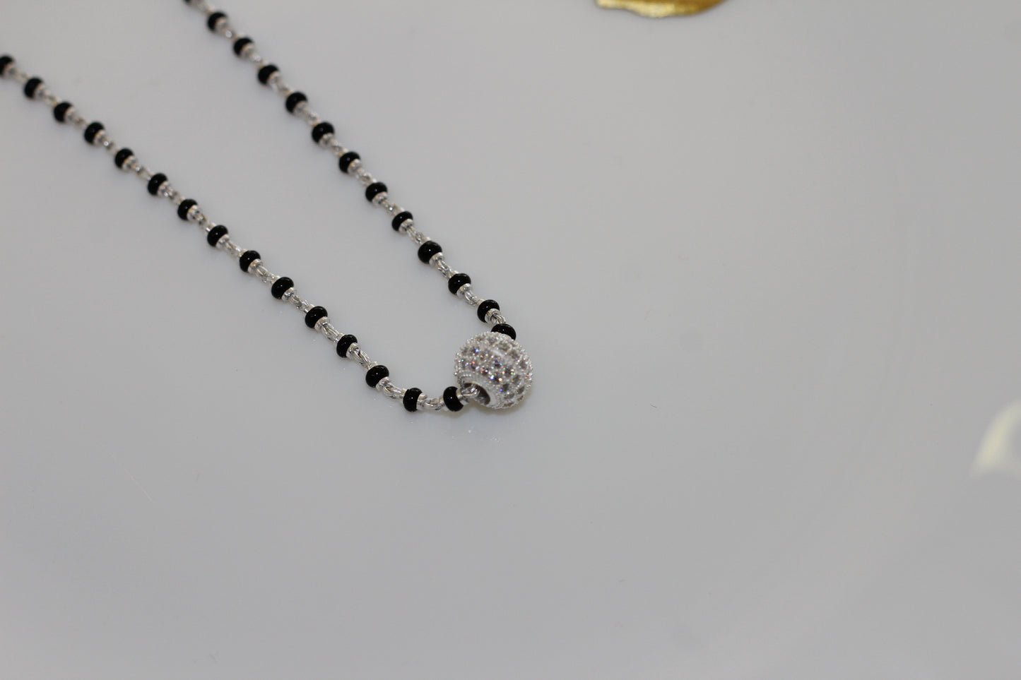 Silver short mangalsutra