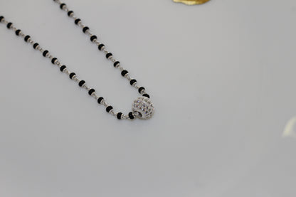 Silver short mangalsutra