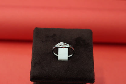 Trendy 925 Silver Designer Ring for Women | Twisted Band with Shining Stone