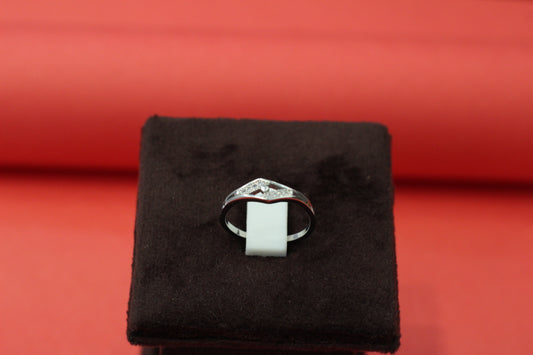 Trendy 925 Silver Designer Ring for Women | Twisted Band with Shining Stone