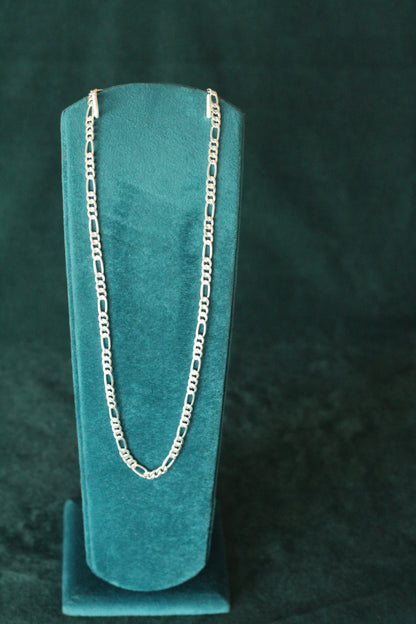 Silver thin figaro Chain – Premium Shine & Comfortable Fit