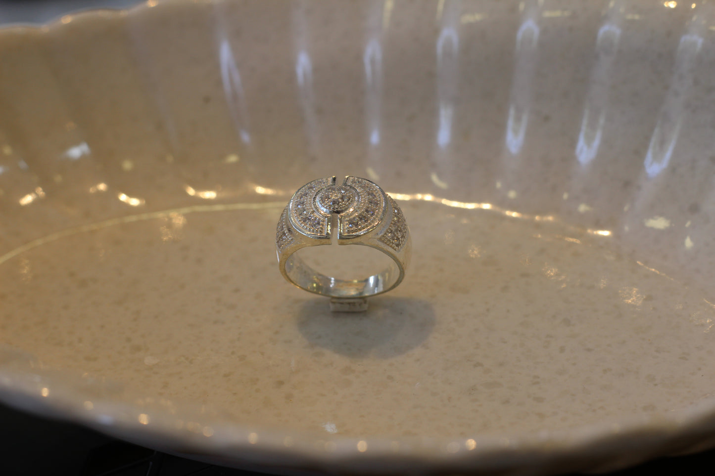 Silver men's ring