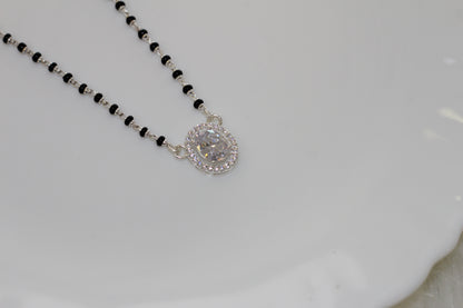 Silver short mangalsutra