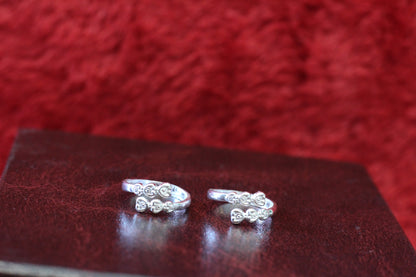 Traditional Silver Bichiya for Women | Elegant Floral Toe Rings | Adjustable Fit | Everyday Wear