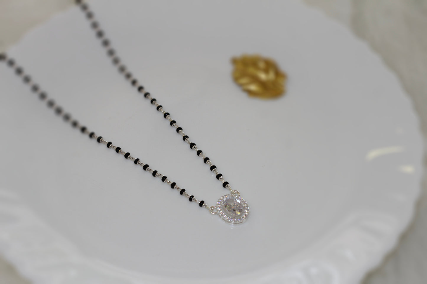 Silver short mangalsutra