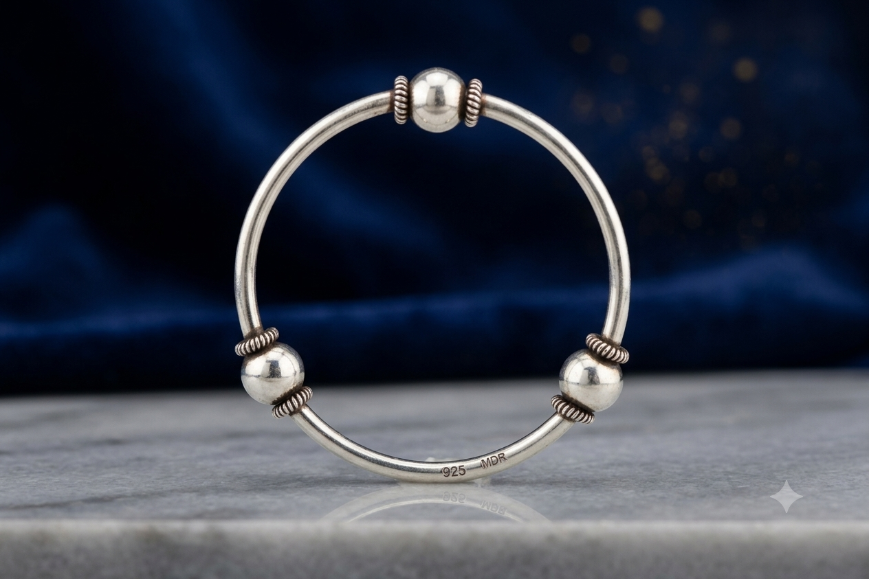 Silver kada for baby girs
