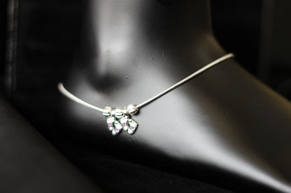 silver anklets for women