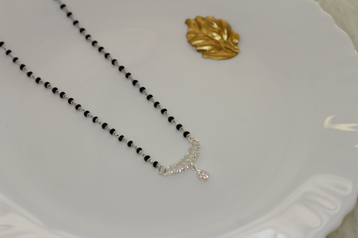 Silver short mangalsutra