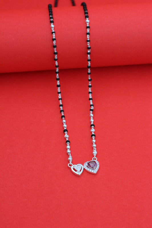 silver short mangalsutra