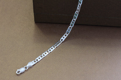 Pure Silver navabi Bracelet for Men | Flexible navabi Pattern | Elegant Casual & Party Wear