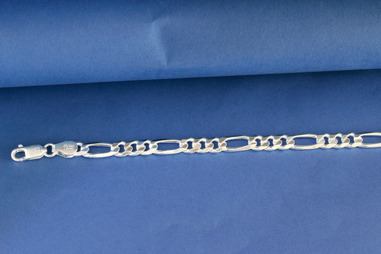 Silver Men’s Bracelet | Stylish Figaro Chain Bracelet for Men | Classic Daily Wear Silver Kada Bracelet