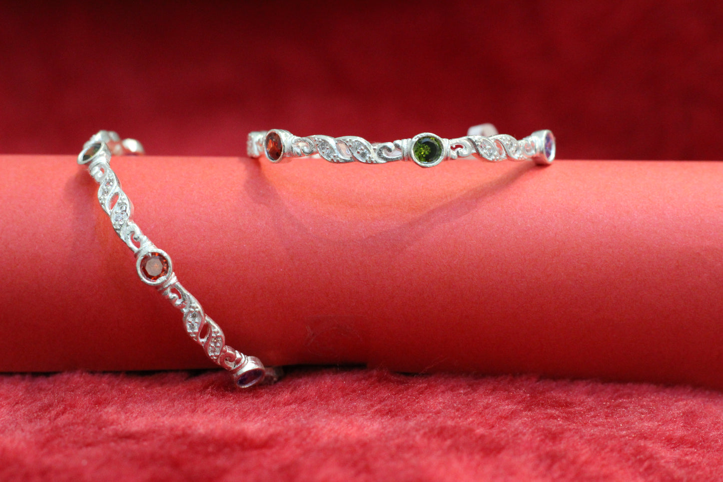 Silver bangles for girls