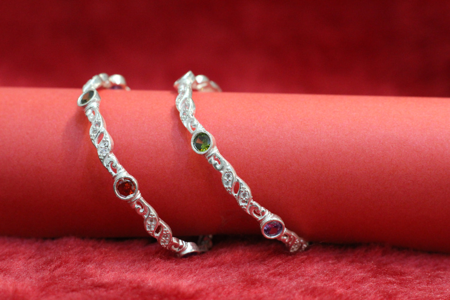 Silver bangles for girls