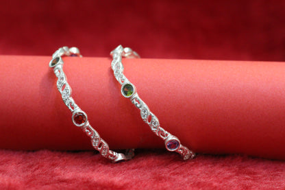 Silver bangles for girls