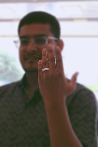 Silver men's ring