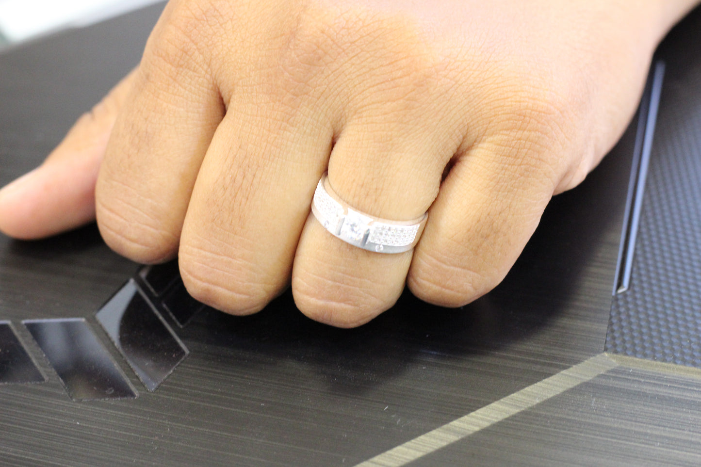 Silver men's ring