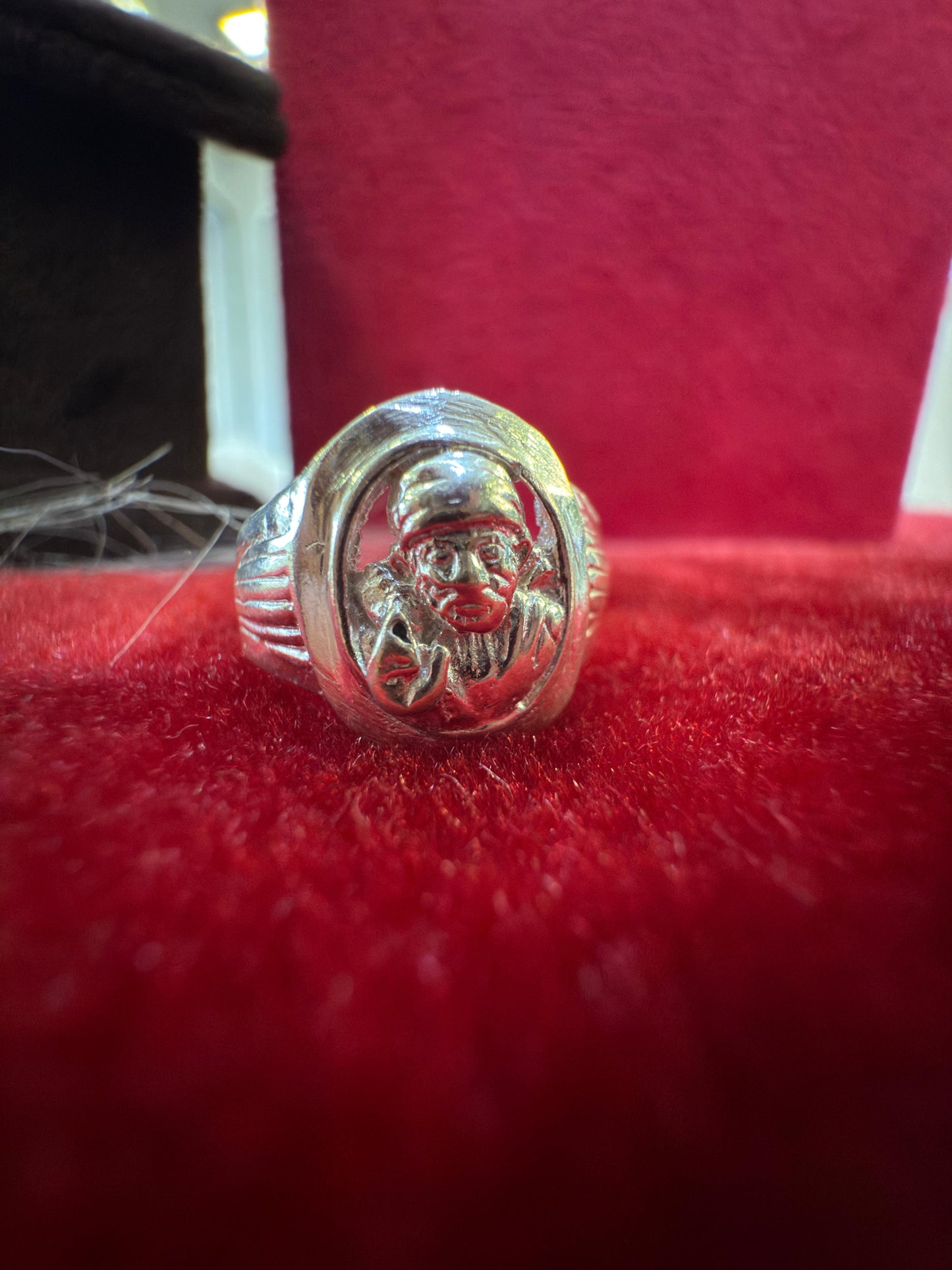 Silver sai baba Ring – Spiritual Statement Ring for Men