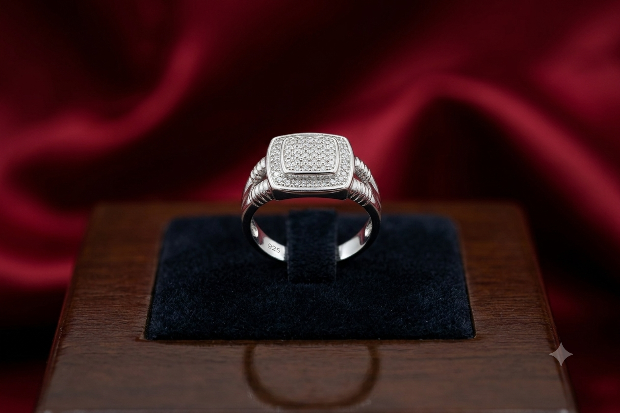 Classic Italian Finish Silver Ring for Men – Party & Formal Wear