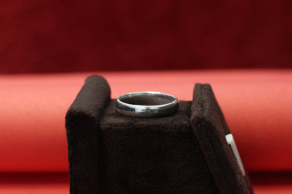 Premium Italian unisex Silver plane kada thumb Ring