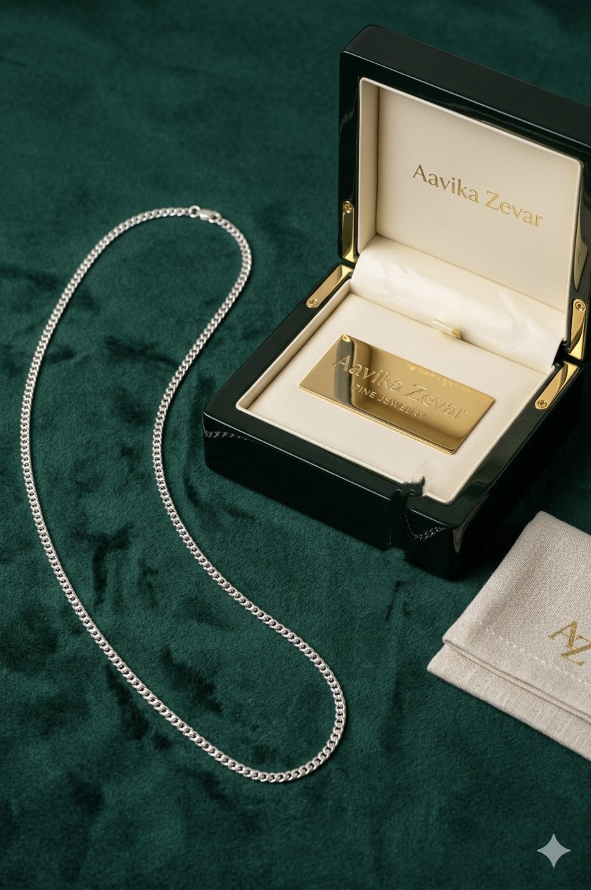 Silver thin navabi Chain – Premium Shine & Comfortable Fit