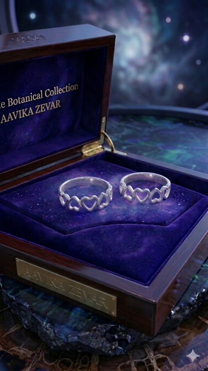 Traditional heart shape Silver Bichiya for Women | italian 925 silver Toe Rings | Adjustable Fit | Everyday Wear