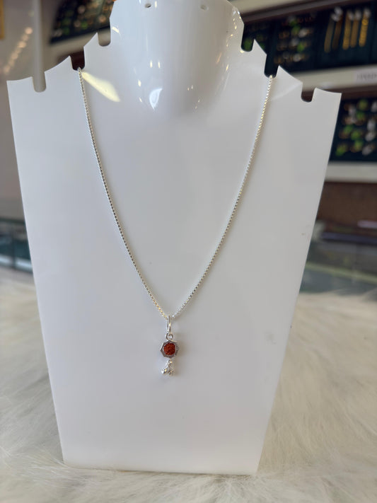 Aavikazevar 925 Sterling Silver rudraksha Pendant with 925 silver box Chain for Men & Women | Pure Silver Spiritual Necklace | Elegant Daily Wear Jewelry | Ideal Gift for Devotees